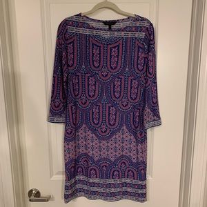 BCBGMaxAzria Printed Long-sleeve Dress